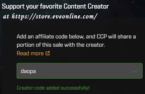 EVE Online Affiliate Code